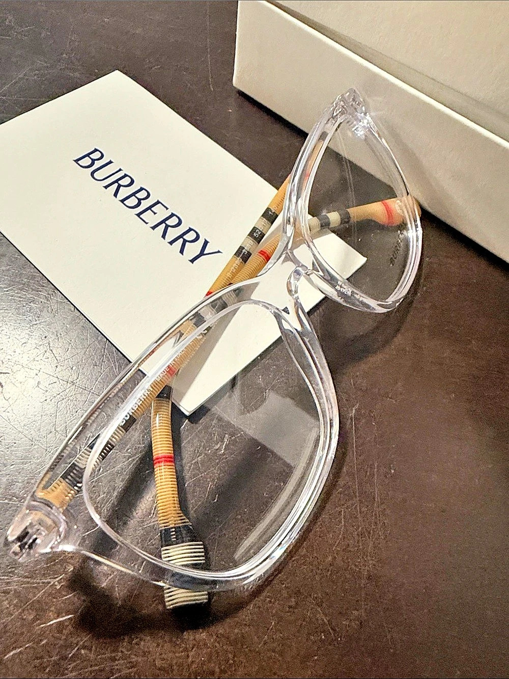 Burberry BE2390 3889 Transparent Eyeglasses- NEW - Picture 4 of 8